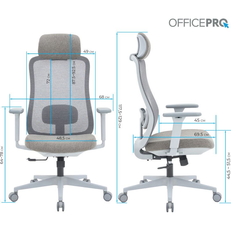 OfficePro Wave OC599-G-G-G Gray