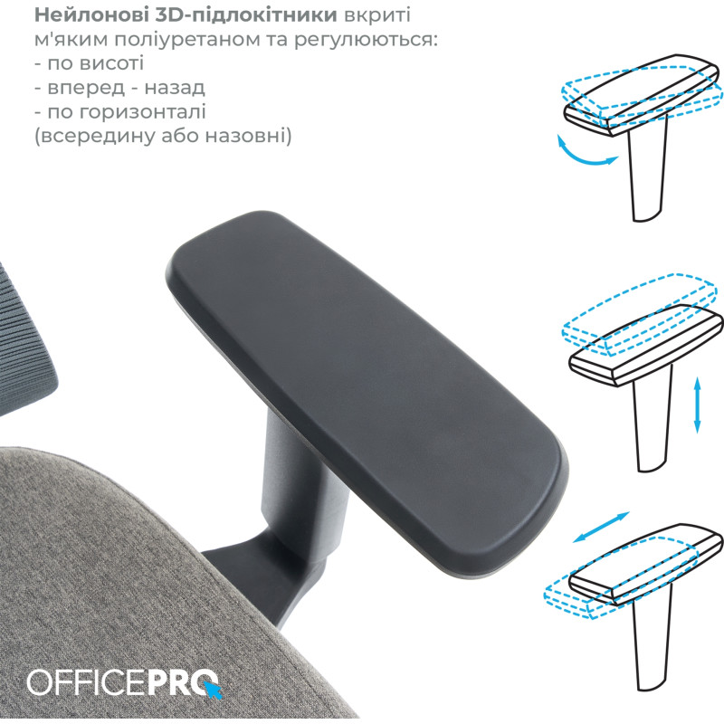 OfficePro Wave OC599-B-DG-DG Black/Dark Gray