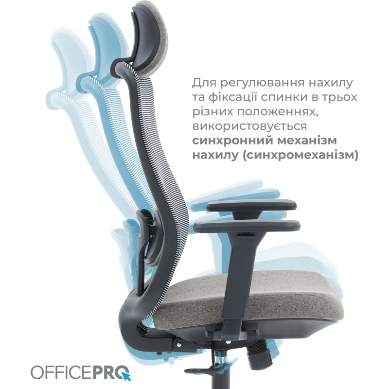 OfficePro Wave OC599-B-DG-DG Black/Dark Gray