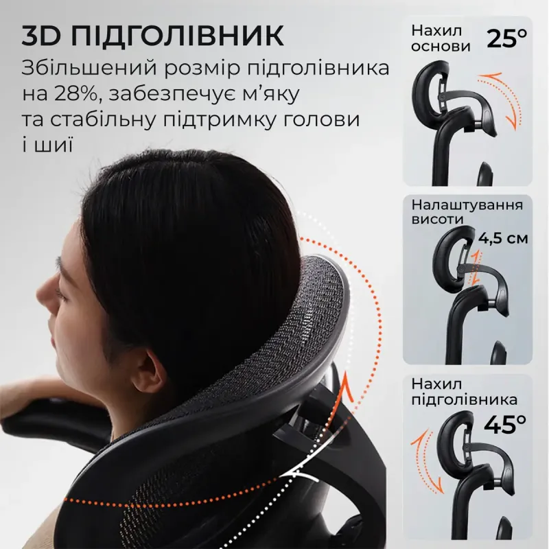 Кресло Sihoo C500 V2 Black (C500-V2-B101-JT)