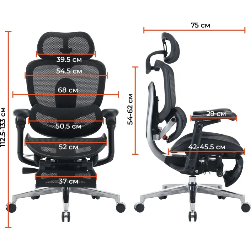 Кресло Sihoo C500 V2 Black (C500-V2-B101-JT)