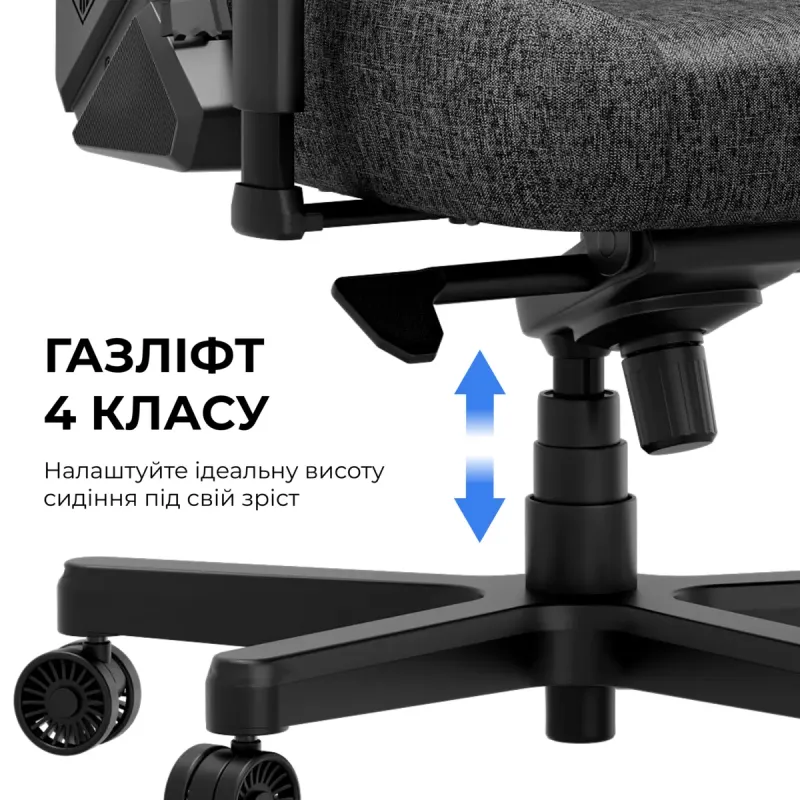 Крісло Anda Seat Kaiser 3E XL Gray Fabric (AD23YC-XL-09-G-CF-G01)