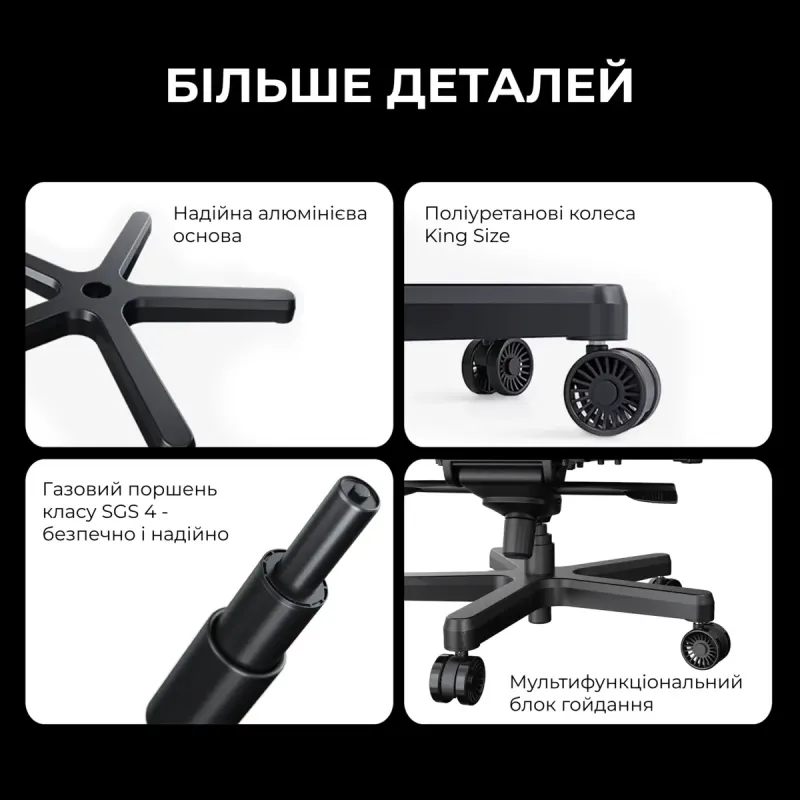 Крісло Anda Seat Kaiser 3E XL Gray Fabric (AD23YC-XL-09-G-CF-G01)