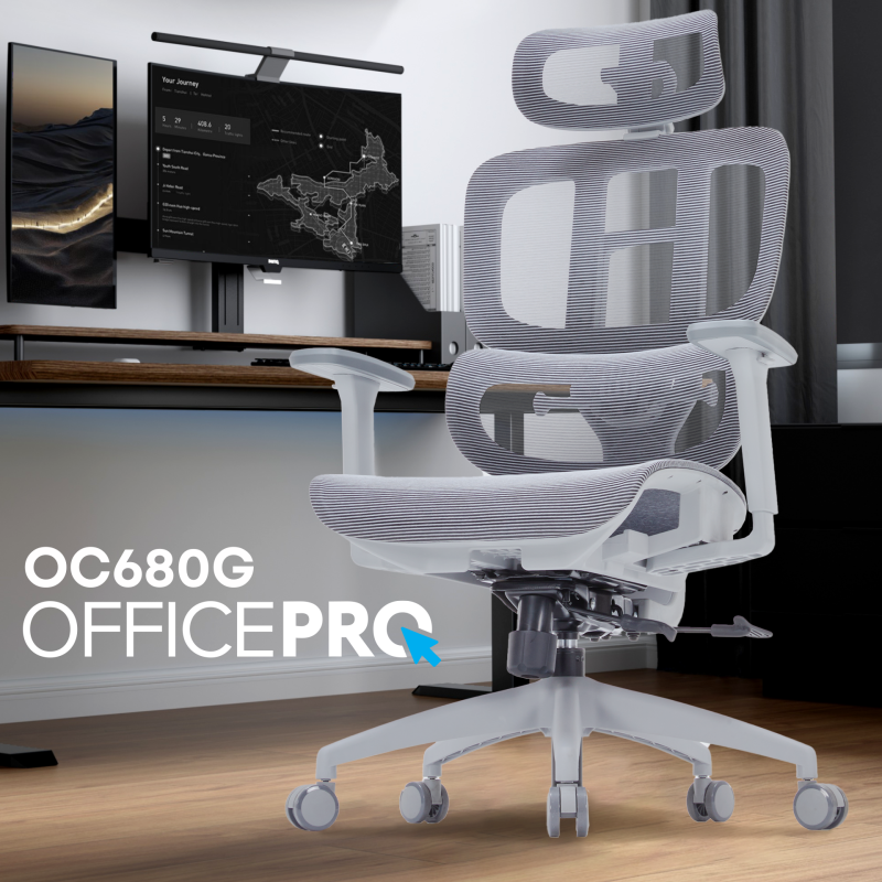Крісло OfficePro Skyline OC680G Grey