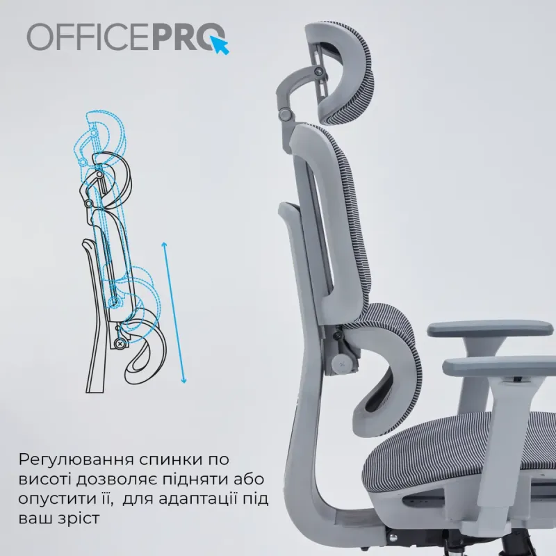 Кресло OfficePro Skyline OC680G Grey