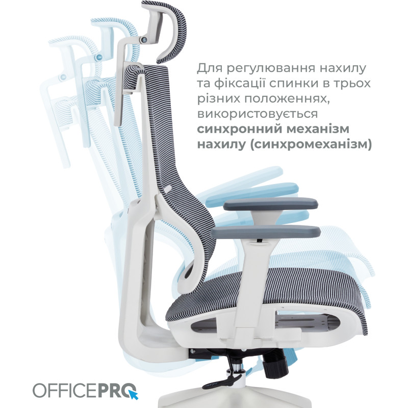 OfficePro Elegant OC660-W-DG-DG White/Dark Gray