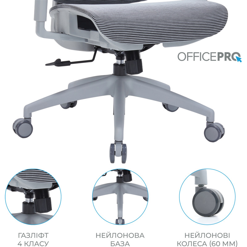 OfficePro Elegant OC660-W-DG-DG White/Dark Gray