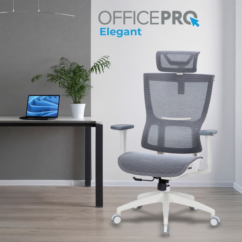 OfficePro Elegant OC660-W-DG-DG White/Dark Gray