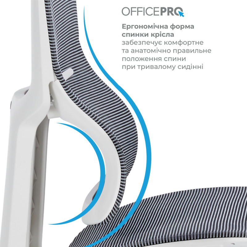 OfficePro Elegant OC660-W-DG-DG White/Dark Gray