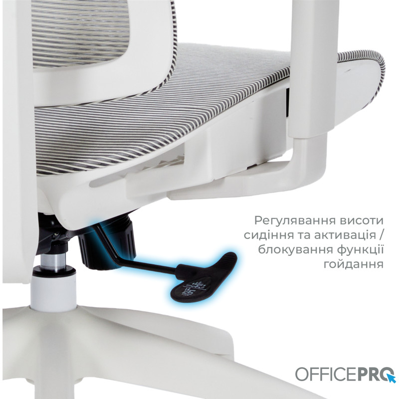 OfficePro Elegant OC660-W-LG-LG White/Light Gray