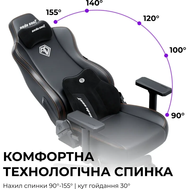 Крісло Anda Seat Novis Plus XL Fabric Black (AD23YC-XL-01-BF-B04)