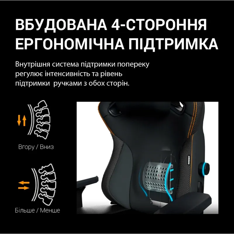 Крісло Anda Seat Kaiser 3 Pro XL Fabric Dark Gray Size XL (AD12YDC-XL-01-GB-CF-G02)