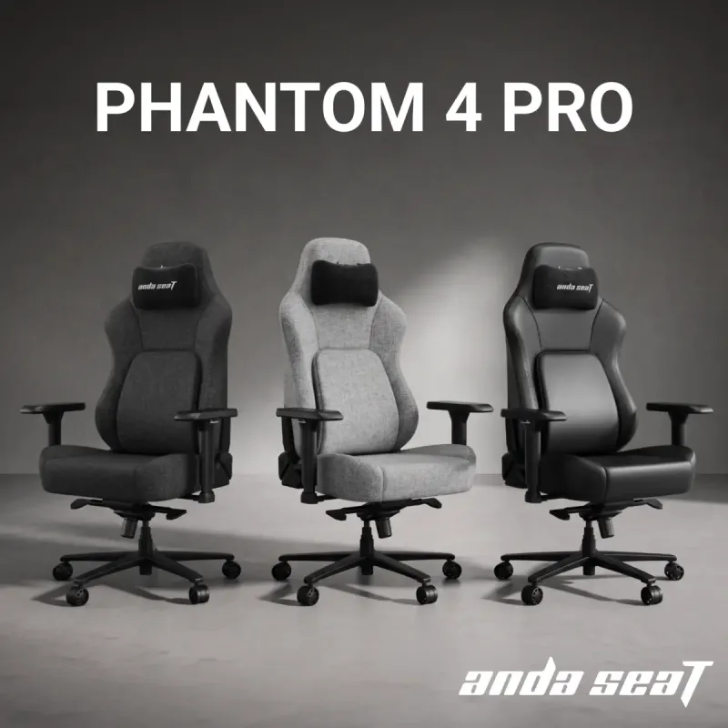 Крісло Anda Seat Phantom 4 Pro L Fabric Gray (AD18YSDC-72-GF-G02)