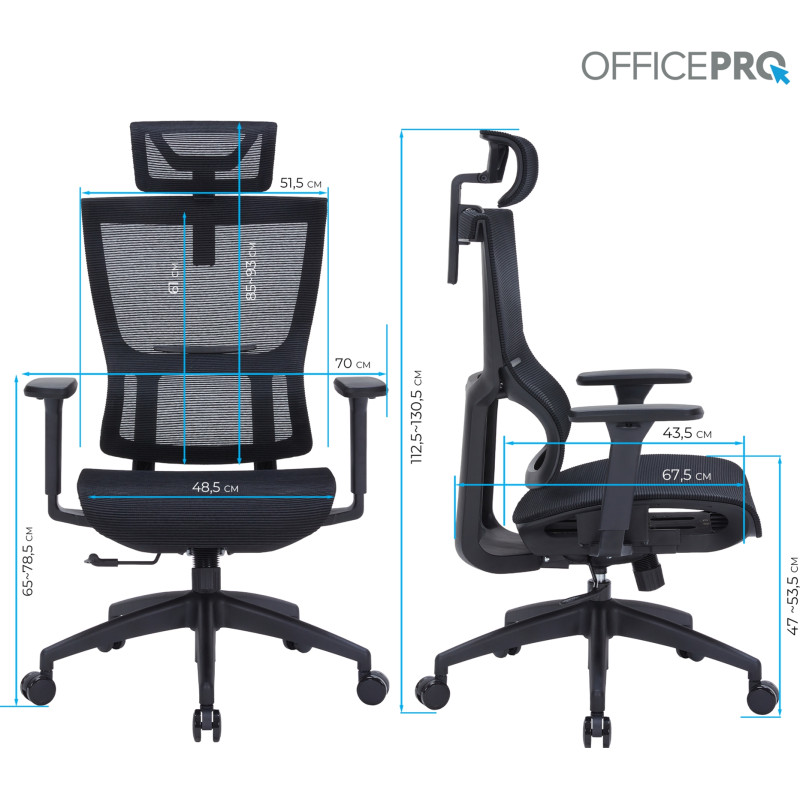 OfficePro Elegant OC660-B-B-B Black