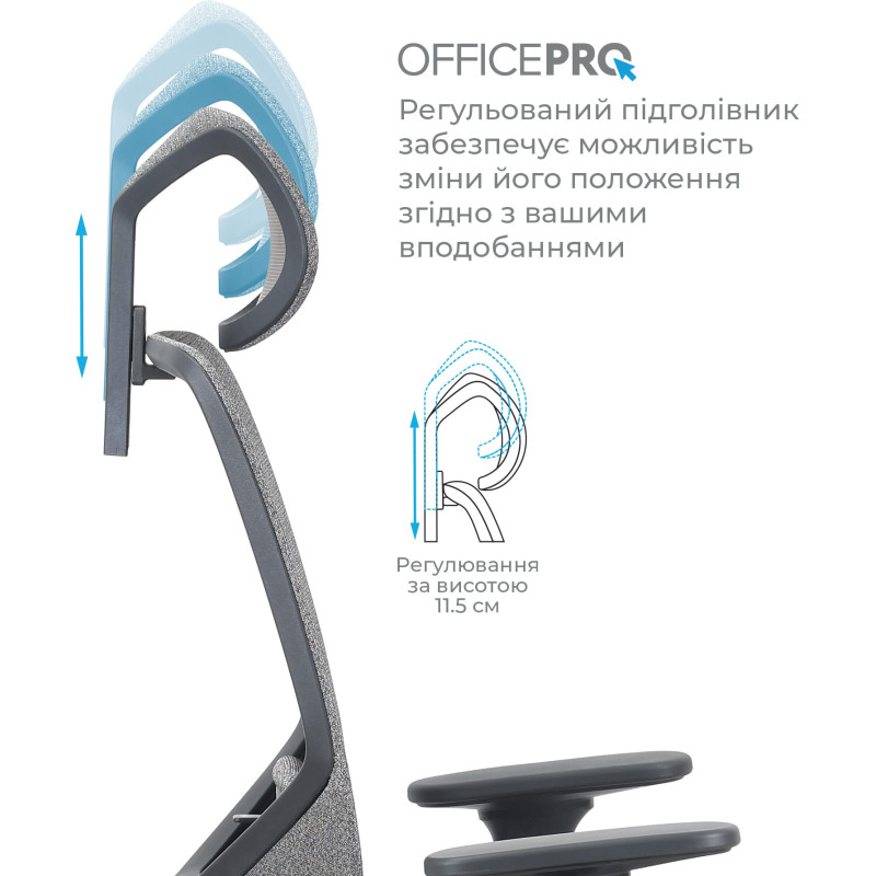 Крісло OfficePro Comfort OC524G Gray