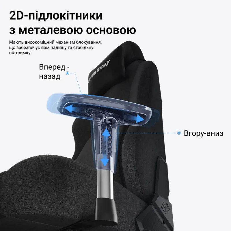 Крісло Anda Seat Phantom 4 L Fabric Gray (AD18YSD-72-GF-G01)