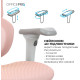 Крісло OfficePro Elite OC950GLP Gray/Light Pink
