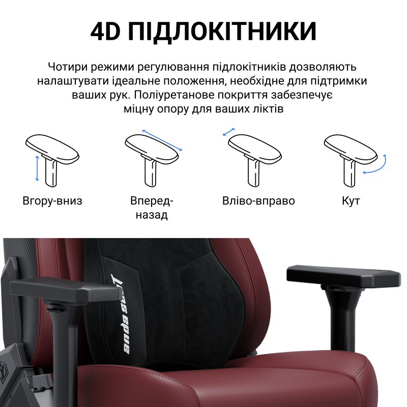 Кресло Anda Seat Kaiser 3E XL Elegant Black (AD23YC-XL-08-B-PV/C-B01)