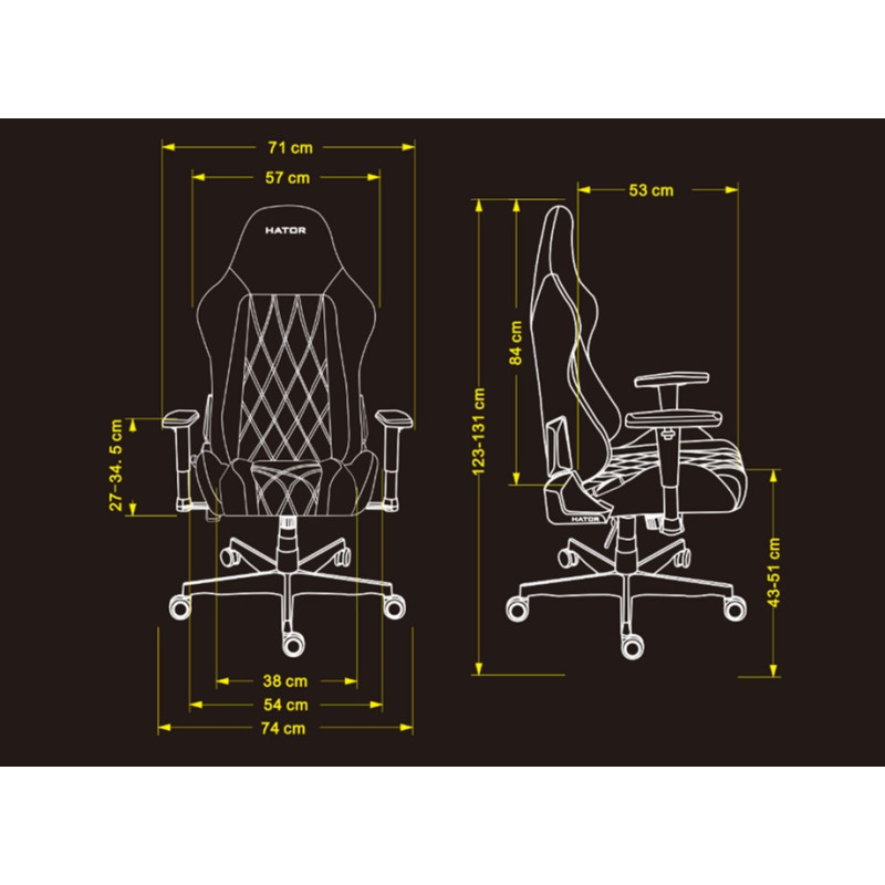 Кресло HATOR Darkside 3M Fabric Black (HTC3010M)
