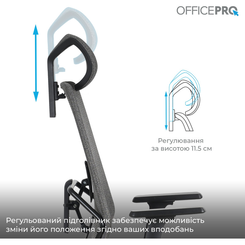 Крісло OfficePro Fusion OC577G Gray