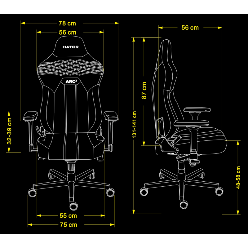 Крісло HATOR Arc 3 XL PU Black (HTC3400XL)