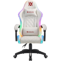 Кресло Defender Energy RGB white (64557)