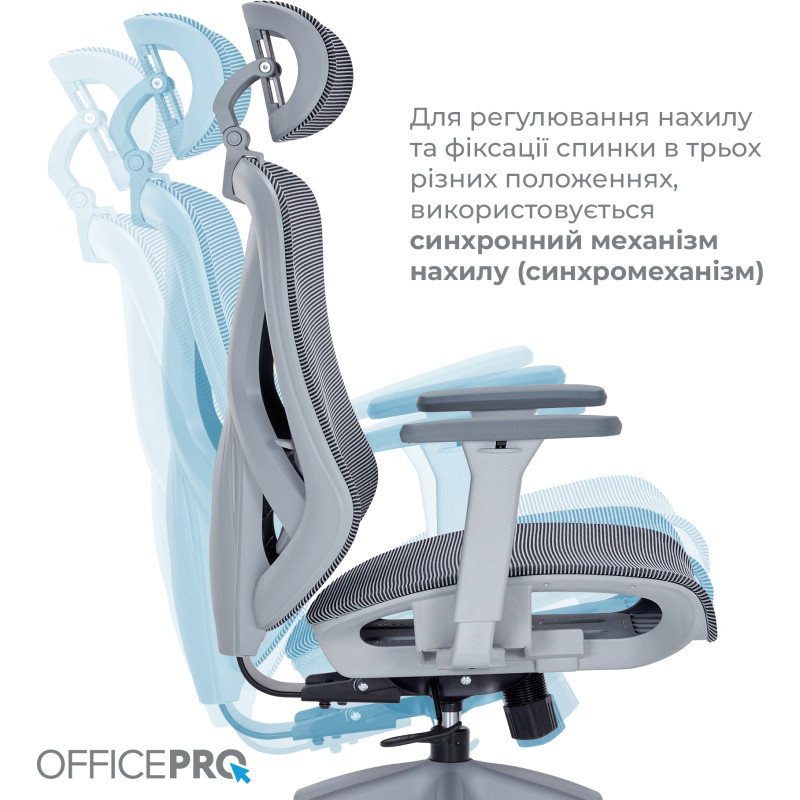 Крісло OfficePro OC630-G-DG-DG