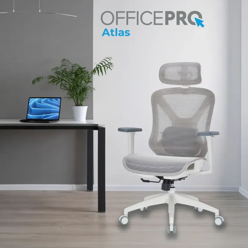 Крісло OfficePro OC630-W-LG-LG
