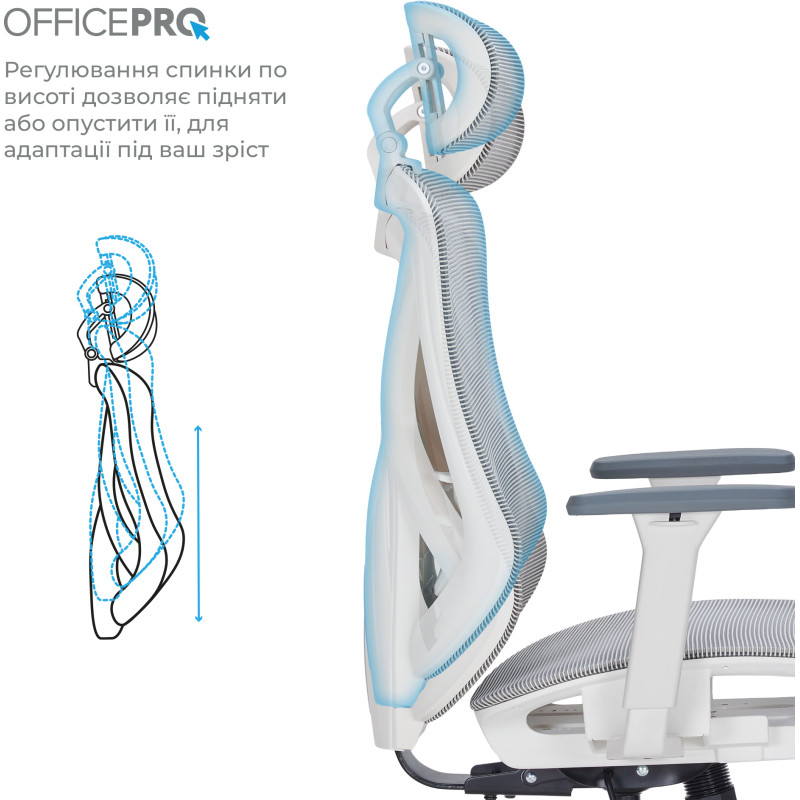 Кресло OfficePro OC630-W-LG-LG