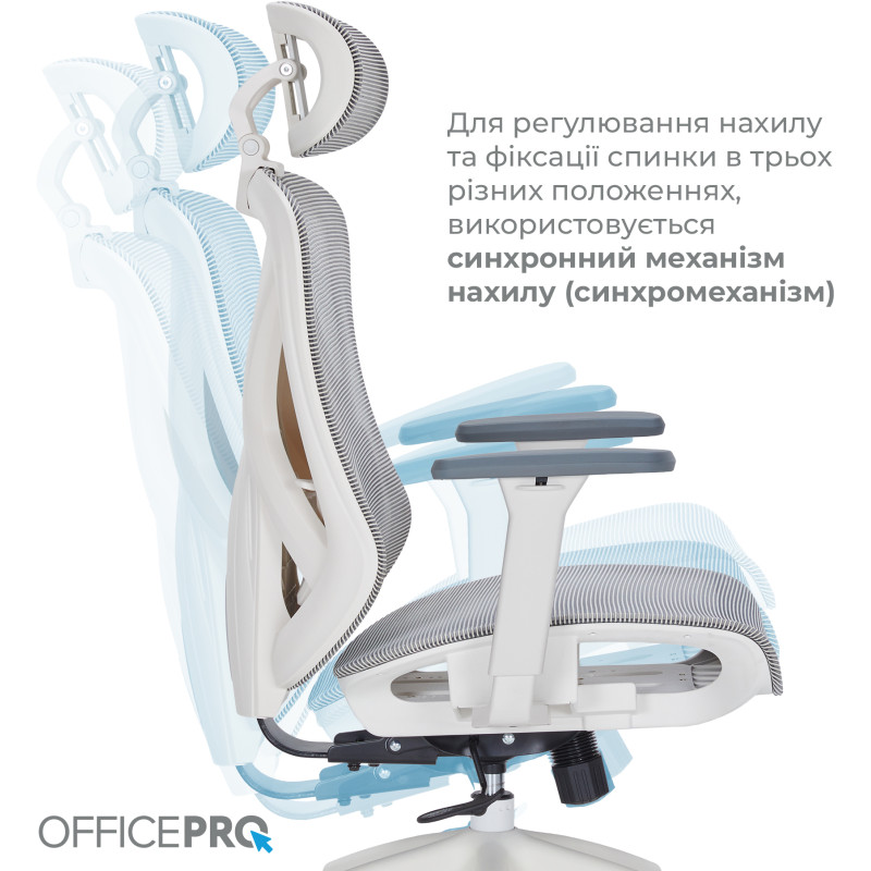Кресло OfficePro OC630-W-LG-LG