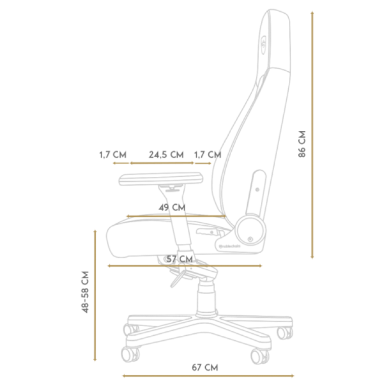 Крісло Noblechairs Icon PU leather white/black (NBL-ICN-PU-WBK)