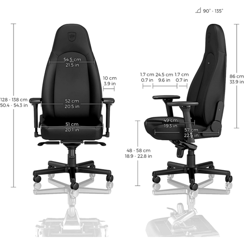 Крісло Noblechairs Icon Gaming Black Edition (NBL-ICN-PU-BED)