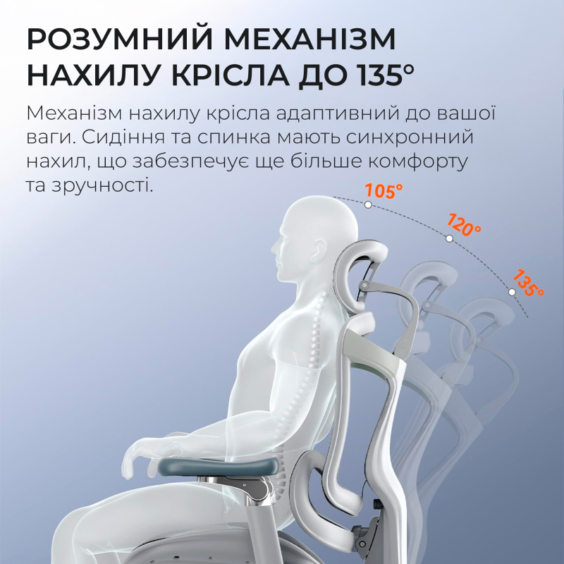 Крісло Sihoo DORO C300 Pro Mesh White with footrest (DORO-C300-PRO-M102-JT)