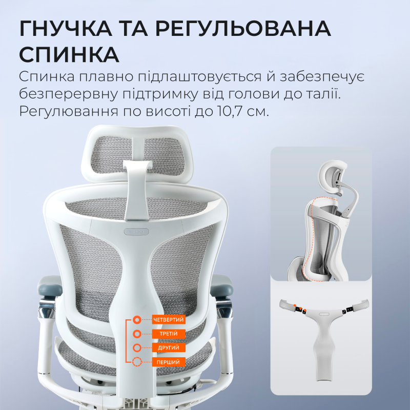 Крісло Sihoo DORO C300 Pro Mesh White with footrest (DORO-C300-PRO-M102-JT)