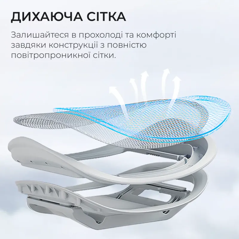 Крісло Sihoo DORO C300 Pro Mesh White with footrest (DORO-C300-PRO-M102-JT)