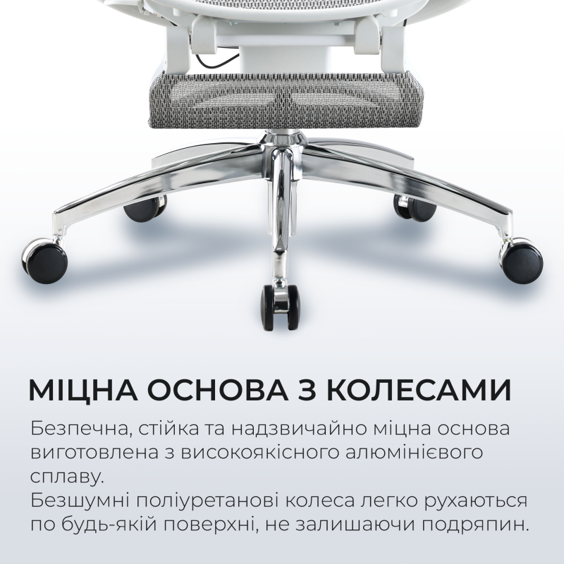 Крісло Sihoo DORO C300 Pro Mesh White with footrest (DORO-C300-PRO-M102-JT)