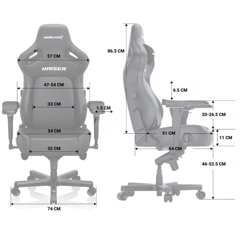 Кресло Anda Seat Kaiser 4 XL White (AD12YDDC-XLL-20-W-PV/C)