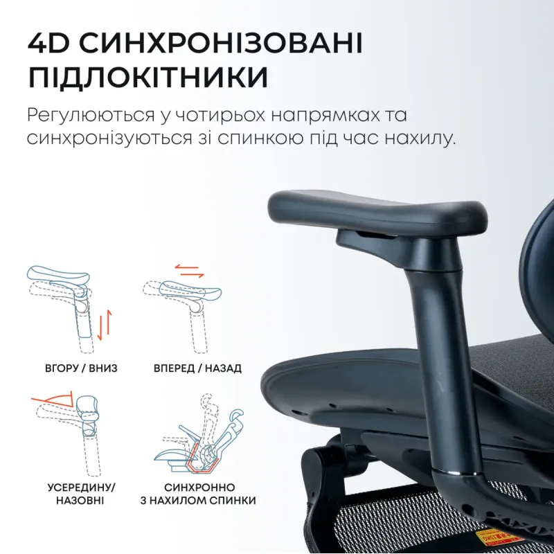 Крісло Sihoo DORO C300L Mesh Black with footrest (DORO-C300L-A3-101-JT)