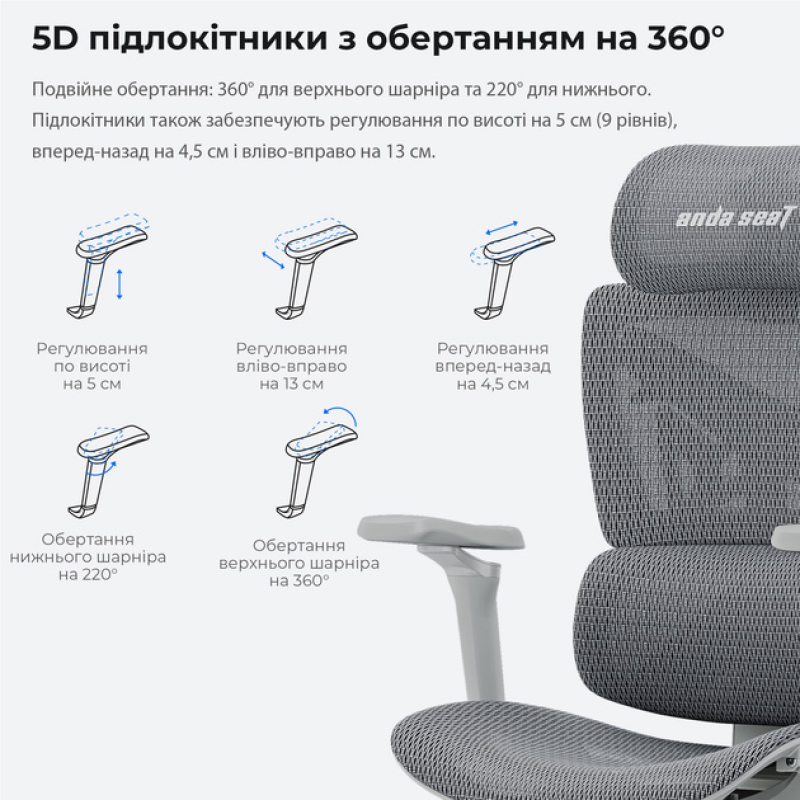 Anda Seat X-Air Pro XL Mesh Gray (AD-WY-01-GGF-G01)