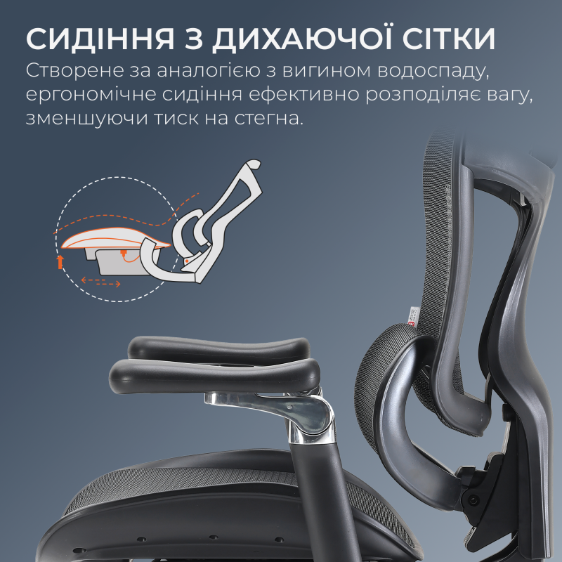 Крісло Sihoo DORO C300 Pro Mesh Black with footrest (DORO-C300-PRO-M101-JT)