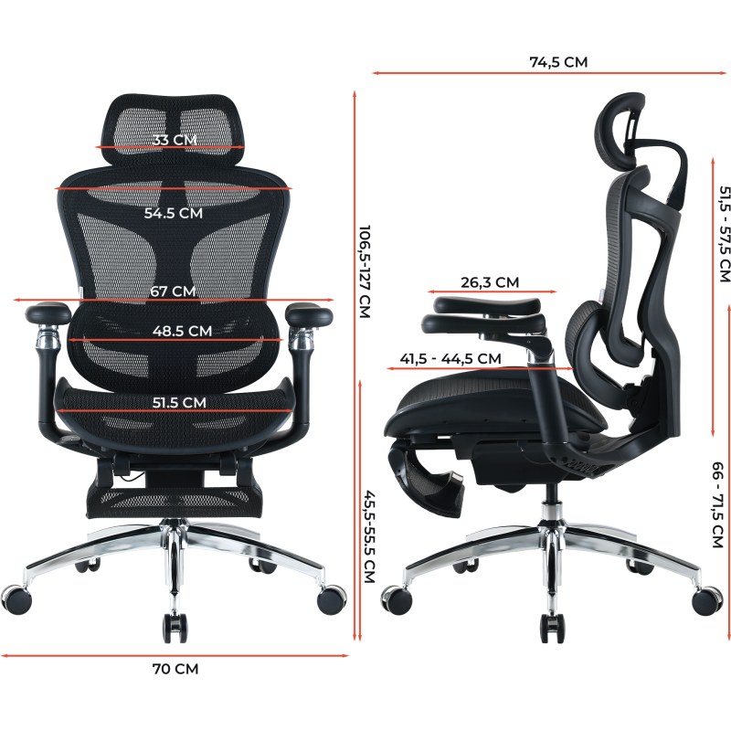 Крісло Sihoo DORO C300 Pro Mesh Black with footrest (DORO-C300-PRO-M101-JT)