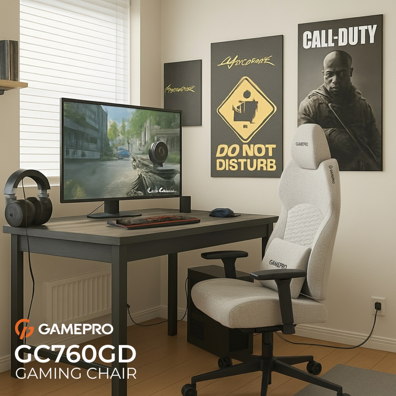 Крісло GamePro GC760LG Fabric Light Gray