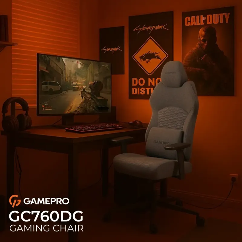 Крісло GamePro GC760DG Fabric Dark Gray