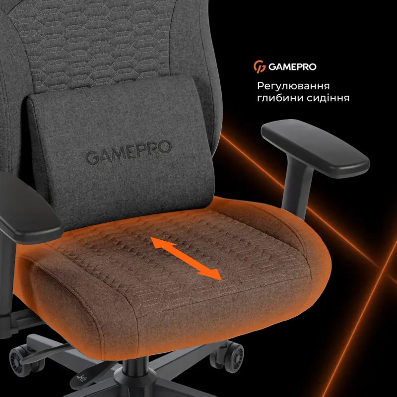 Крісло GamePro GC760DG Fabric Dark Gray