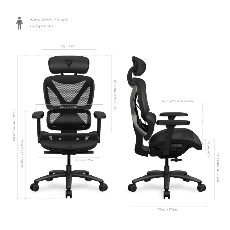 Крісло TX3 XTC Loft Dark Grey (TEGC-307410Z.Z1)