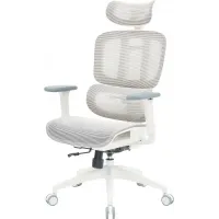 Крісло OfficePro Skyline OC680-W-LG-LG White/Light Gray