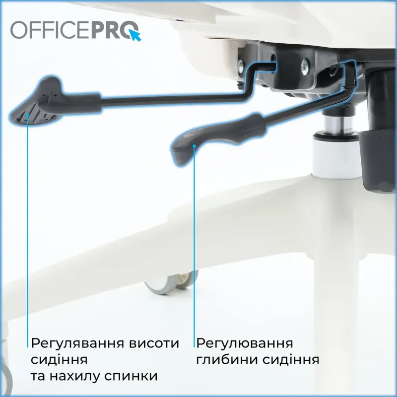 Крісло OfficePro Skyline OC680-W-LG-LG White/Light Gray