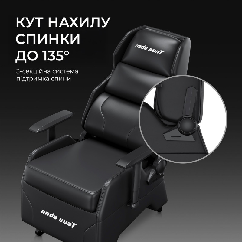 Крісло Anda Seat X3 Black PVC (AD-W-SF03-04-B-PV)