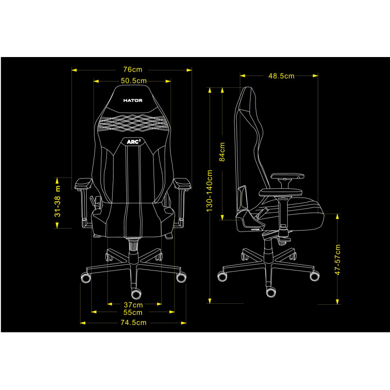 Крісло HATOR Arc 3L Velour Black (HTC3440L)