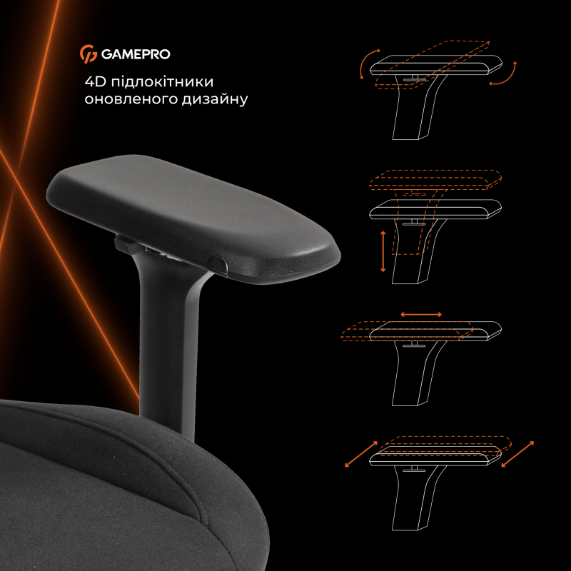 Крісло GamePro GC925B Fabric Black